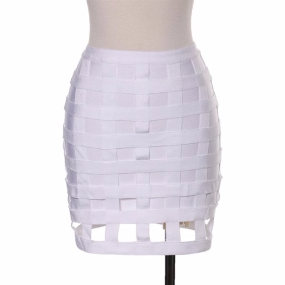 Dresses & Skirts - White Cage Bandage Skirt #416-W
